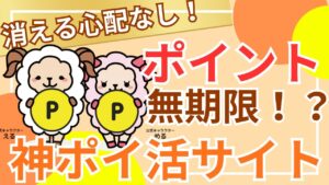 【ポイ活】ポイント無期限!?神ポイ活サイトのご紹介!