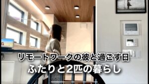 【在宅勤務の日vlog】久しぶりのアフレコ動画です!/中年カップルと猫と犬の日常
