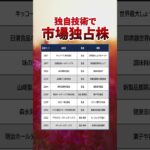 【ニッチ市場独占】#投資 #nisa #高配当株 #テンバガー #株式投資 #投資初心者 #fire  #バリュー株 #グロース株 #億り人#nvidia   #副収入 #インデックス投資