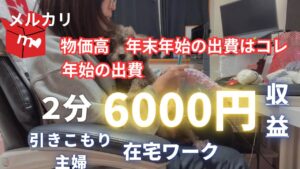 引きこもり主婦‼️在宅ワークで意外と簡単に売れた✨更年期&愛犬介護中でも楽しい!メルカリで2週間6商品売れた✨