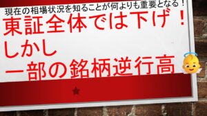 【投資は"事実"を知ることで成長できる✨✨】東証全体では下げ！しかし一部の銘柄は逆行高！！！　　　#毎日投稿　#投資　#お金　#FX　#株式投資　#資産運用