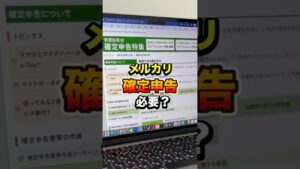 メルカリって確定申告必要? #メルカリ #在宅ワーク #副業 #うつ #shorts