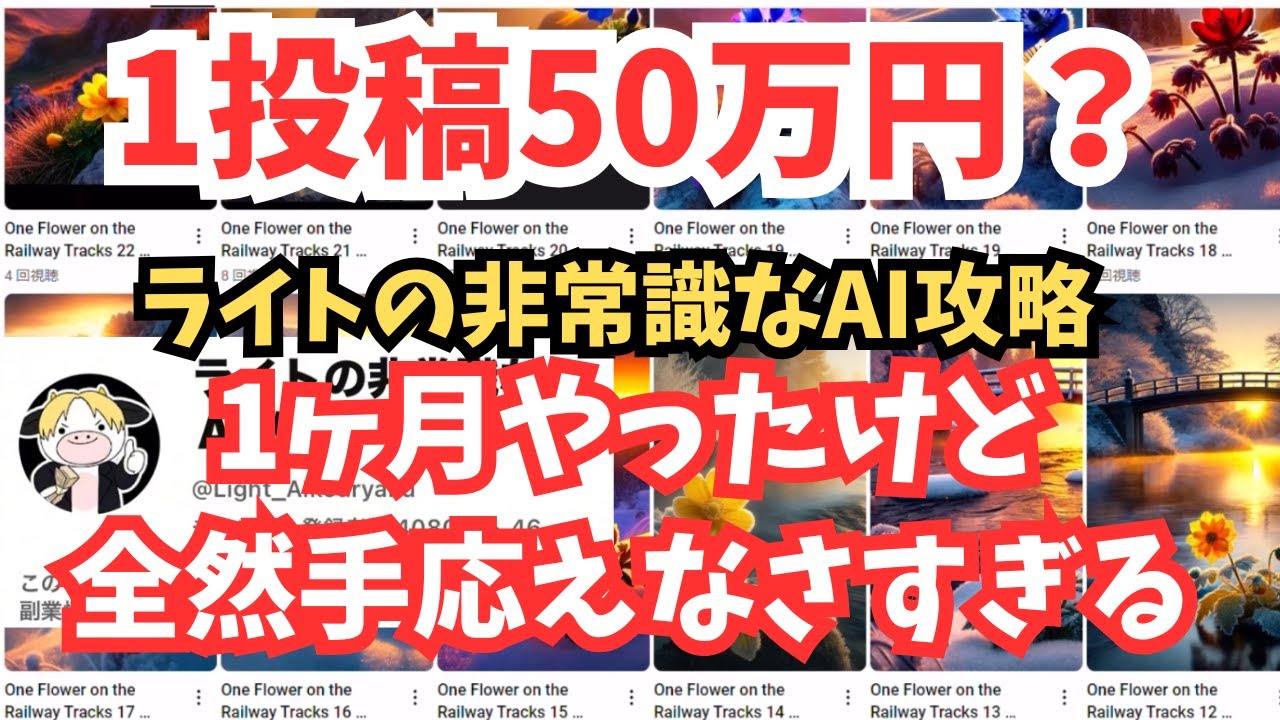 【副業結果】1投稿50万円？ライトの非常識なAI攻略に紹介されたのを1ヶ月やってみたけど・・・