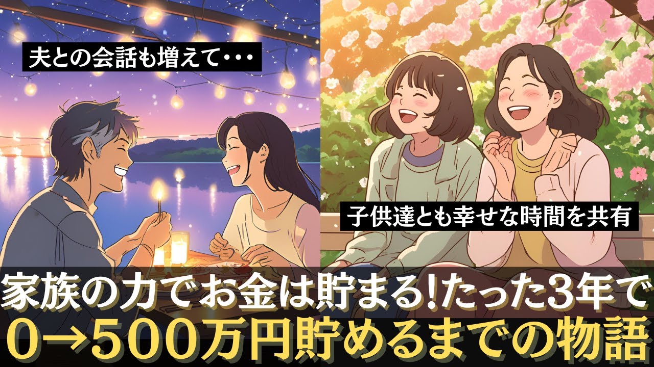 [誰にでも出来る家計管理]家族の力を合わせれば、３年で５００万円の貯金を作り出せる。短い期間で必死に努力を続けた家族の物語