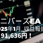 【2025年1月収益報告】ユニバースEAで+91,636円!本当に稼げるのか検証!自己紹介長めなので、概要欄の目次でスキップできます