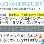 03月13日【超低位株で超大きな利益を✨✨】今日の動向株(エニーカラー、インタートレード、アゴーラ、RVH、エルアイイーエイチ) PDCAの『D』ばかりではあかん!  #毎日投稿 #投資 #お金