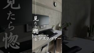 【デスクツアー】inコンクリ部屋 #デスクツアー #desktour #デスク #在宅ワーク #デスク環境#昇降デスク #サウンドバー #cofochair #コフォチェア