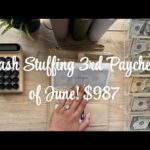 Cash Stuffing Third Paycheck of June! | $987 | Cash Envelope System | Dave Ramsey Inspired